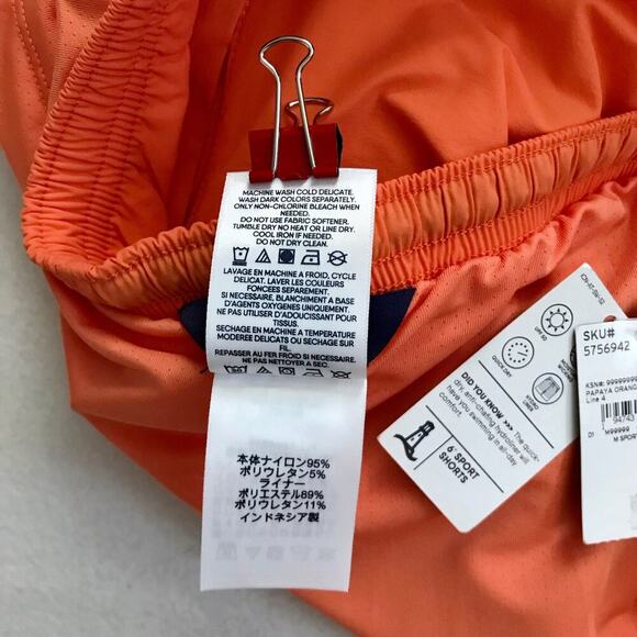 Lands' End NWT Orange Sport Swim Trunk Men Various - Picture 12 of 13